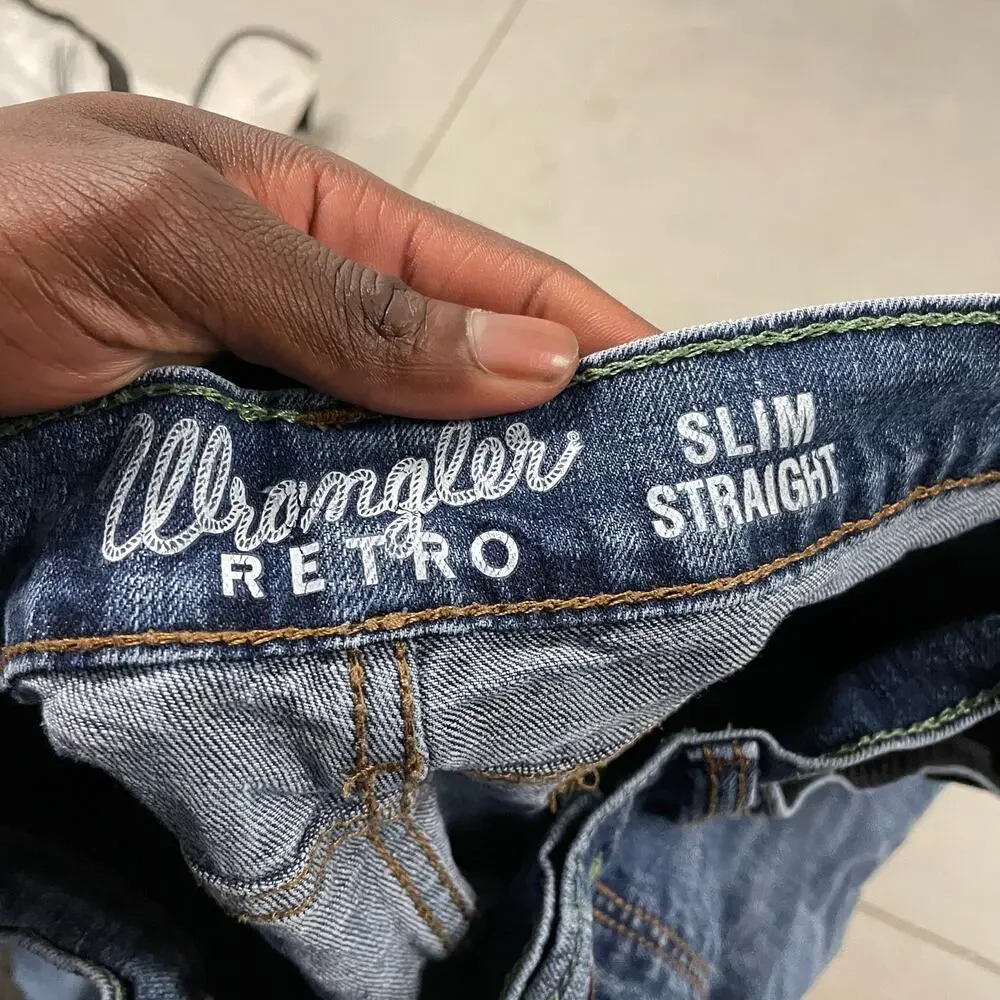 y2k wrangler slim western jeans 30x31